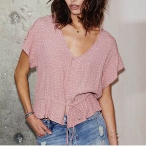 Rails Bretton Rosewood Mini Hearts Short Sleeve Top